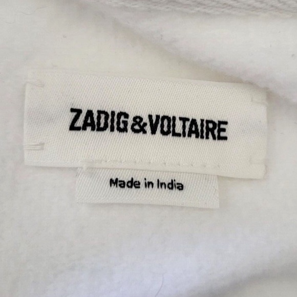 Unworn Sadig & Voltaire Upper Love Strass Graphic Sweatshirt in White - Picture 6 of 7